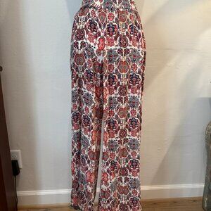 Joie Silk Boho Wide Leg Pull On Pants Size Small
